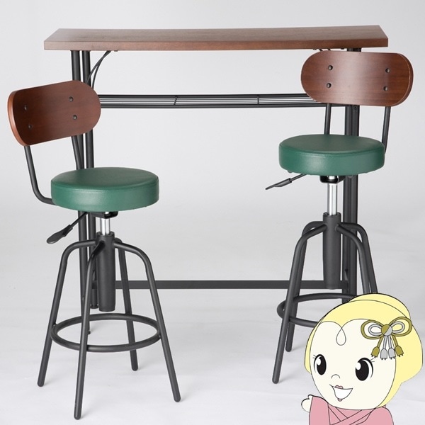 ジャコビーン　カウンターテーブル　椅子二脚セット　アンティーク　ワックス仕上げ ジャコビーン カウンターテーブル 椅子二脚セット アンティーク