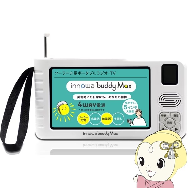 �ݡ����֥�饸�� �����顼���š��ɺҵ�ǽ�դ� ��󥻥�  AM  �磻��FM�ݡ����֥�ǥ�����饸�� buddy Max BM001 INNOWA������̵��(�̳�ƻ�����졦Υ�����)��