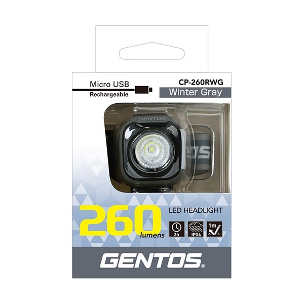 GENTOS ジェントス LED ヘッドライト USB充電式(充電池内蔵) 260