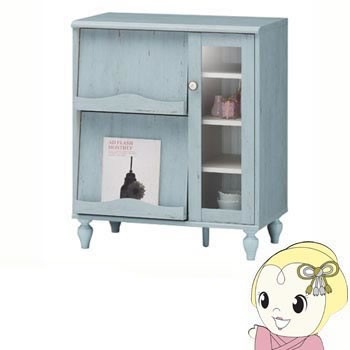 フレンチシャビー ハイチェスト FRS-9055H 色: ペールブルー】白井産業