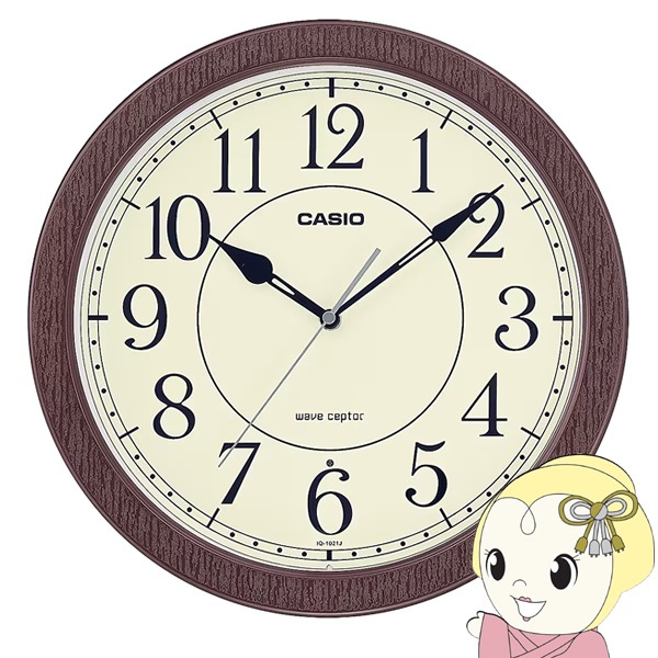 【レガストック川崎本店】CASIO カシオ 電波 掛け時計 IMT-900FL-5JF 直径35.3cm アナログ 常時点灯 野鳥のさえずり 時報機能 温度 湿度 カレンダー 表示 71gOpqBdydL._AC_UF350,