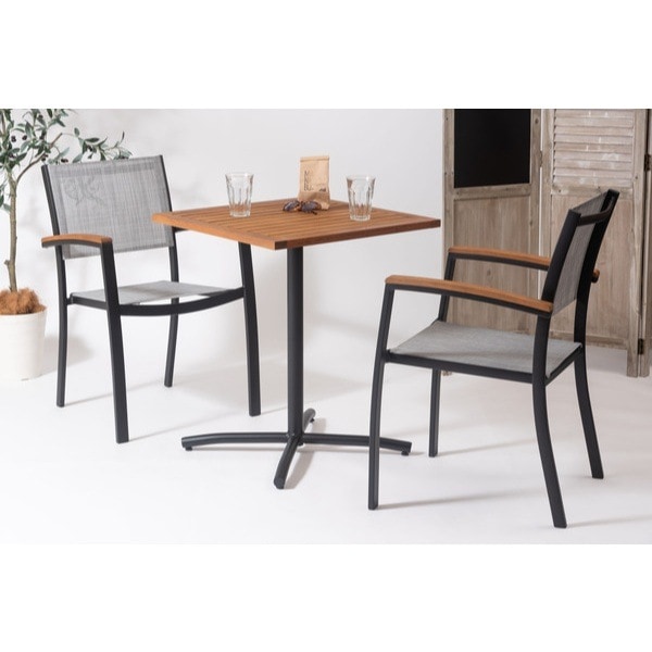 チェア 椅子 屋外 イス ガーデン ベランダ 積み重ね メッシュ生地 天然