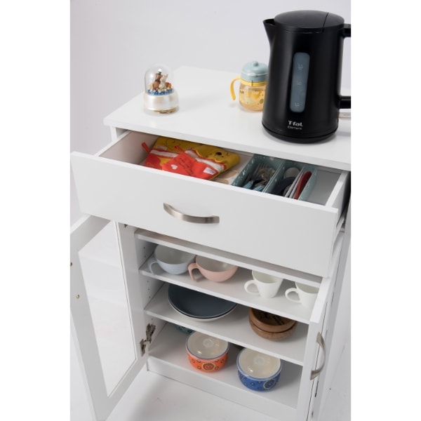 食器棚 ロータイプ 高さ90 幅59 レゾン ミニ食器棚 コンパクト