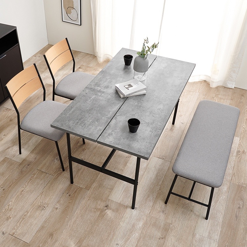 ダイニングベンチ 幅102cm ダイニングチェア アイアン 背もたれなし