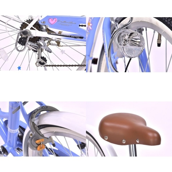 メーカ直送】折り畳み自転車 子供用 女の子 ジュニアサイクル 24