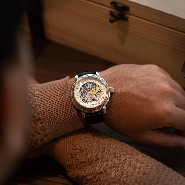 EARNSHAW アーンショウ メンズ腕時計 ES-8011-06 LONGCASE WARM GOLD