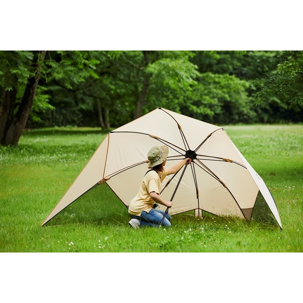 アイリスオーヤマ HUGEL ヒューゲル ワンタッチシェード ベージュ OTS