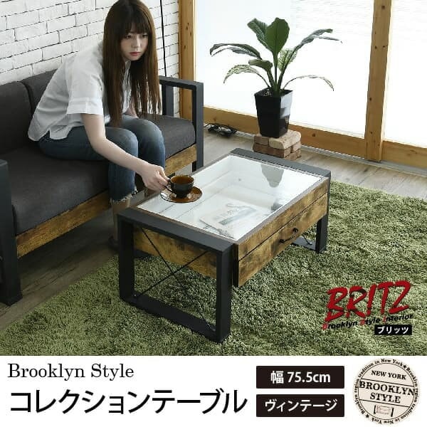 センターテーブル 引き出し ガラス天板 ローテーブル おしゃれ ガラス