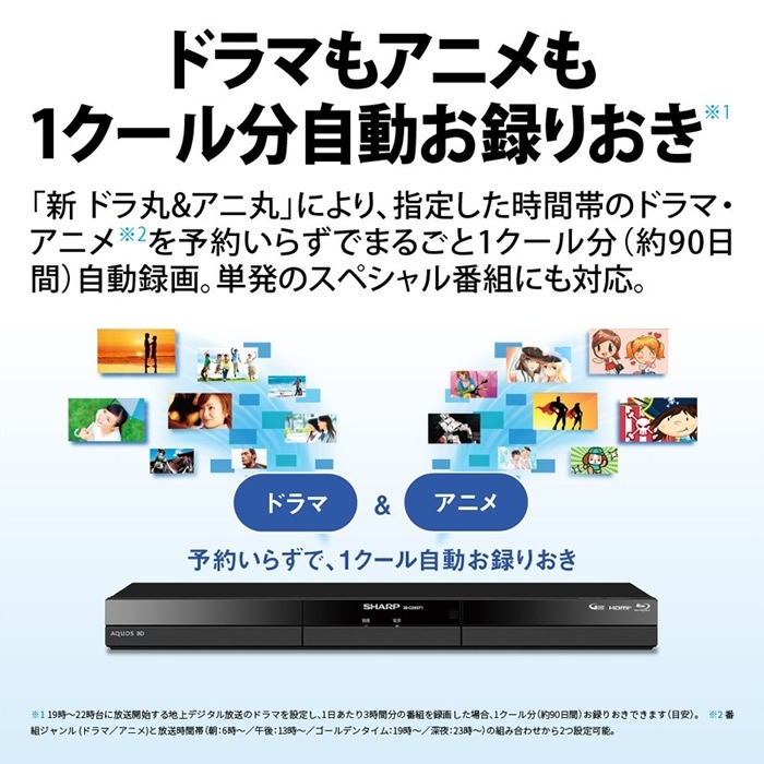 ブルーレイレコーダー SHARP シャープ AQUOS アクオス 2TB 2B