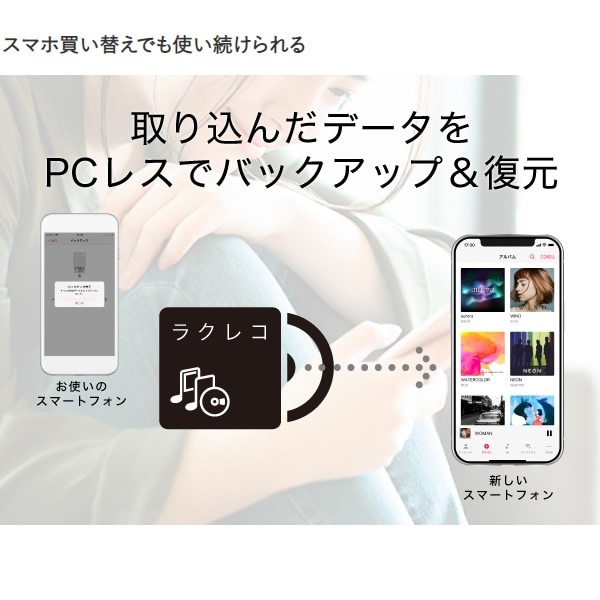 BUFFALO RR-PW2-WH スマートフォン用CDレコーダー ラクレコ 白 BUFFALO RR-PW2-WH ラクレコ＋スマートフォン用CDレコーダー
