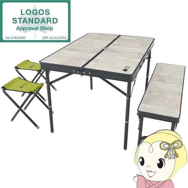 【送料込】ロゴス　ベンチテーブルセット6 (6人用) Tracksleeper ベンチ＆チェアテーブルセット6|ギア|家具|セット