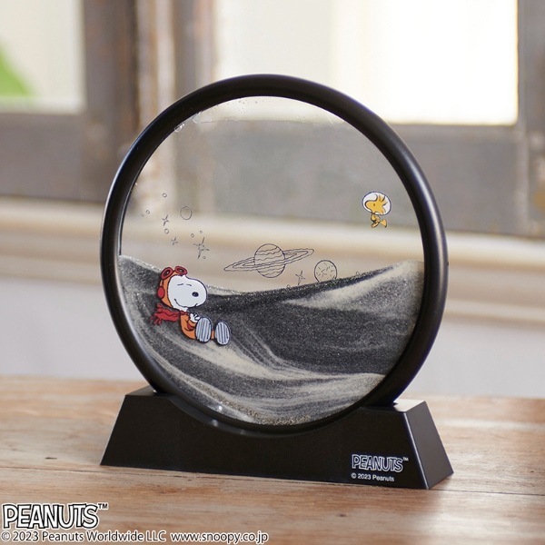 スヌーピー サンドピクチャー アストロノーツ ブラック ナチュラル