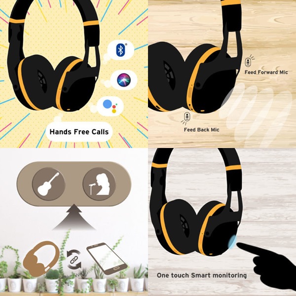 在庫あり ヘッドホン VOX HEADPHONES ホワイト/ピンク・ゴールド VH-Q1