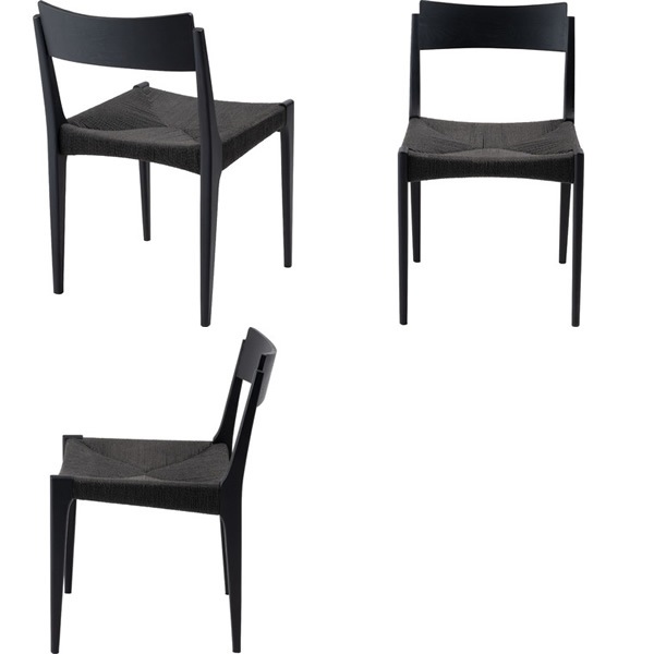 ペーパーコードチェア ブラック ACE-77BK 東谷 ダイニングチェア イス