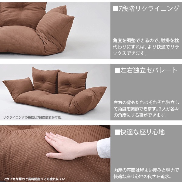 ☆7段階リクライニング☆ジャンボカウチソファー 撥水性クッション付き ☆7段階リクライニング☆ジャンボカウチソファー 撥水性クッション付き