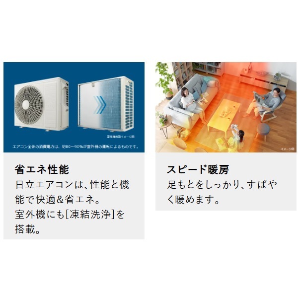 エアコン 8畳用 日立 白くまくん Xシリーズ 2.5kW 単相100V 2025