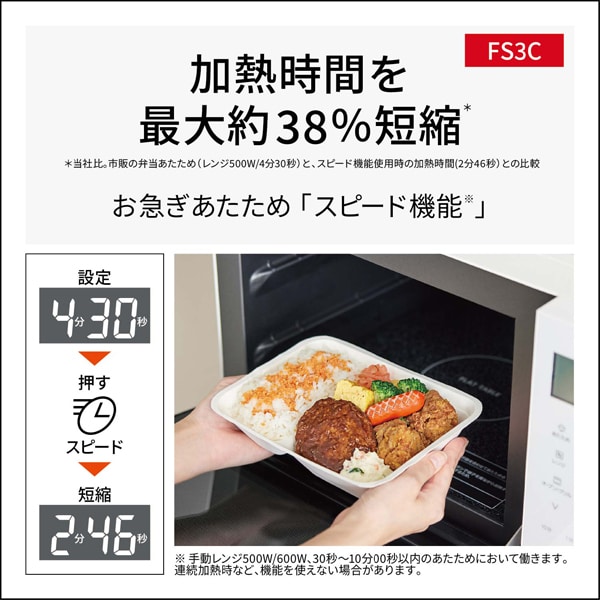 Amazon.co.jp: Panasonic NE-FS300-W Oven Range, 6.3 gal (23 L) Compact  Model, Flat Table, Far Infrared Heater, Steam Sensor, White : Home & Kitchen