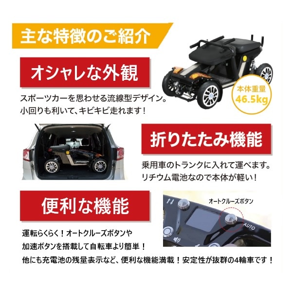 メーカー直送】電動 シニアカー 電動カート SKJ i-Walker II アイー