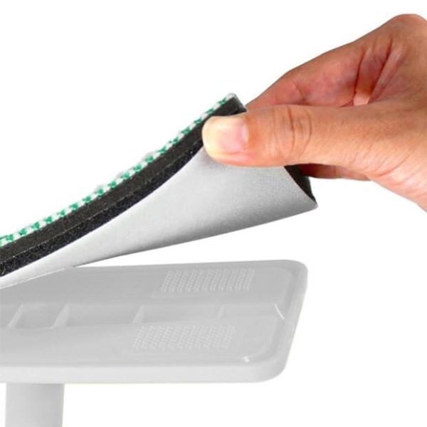 玄関タイルブラシスポンジF AZ294 （本体色：ライトグレー、スポンジ色