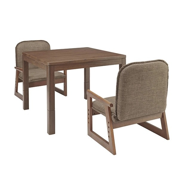 在庫あり こたつテーブル・椅子・こたつ布団セット 2人用 75cm ユアサ