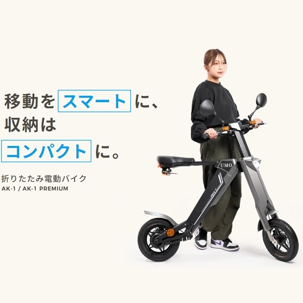 電動バイク 原付バイク 公道走行可 EV 折りたたみ電動スクーター AK-1