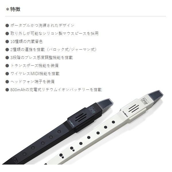 TAHORNG 電子リコーダー Elefue / エレフエ ホワイト EF10WH【送料無料