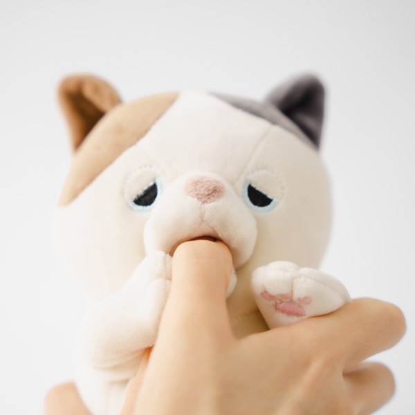 在庫あり 甘噛みハムハム ねむねむアニマルズ ゆず ミケネコ 三毛猫