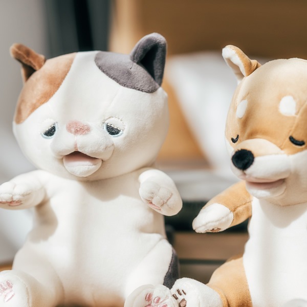 在庫あり 甘噛みハムハム ねむねむアニマルズ ゆず ミケネコ 三