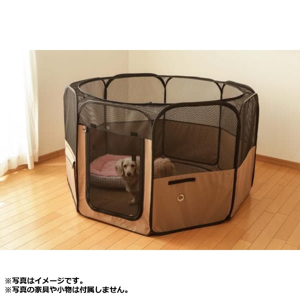 折りたたみサークルテーブル　専用バッグ付き アイリスオーヤマ POTS-1260A-T 折りたたみサークルLブラウン【送料