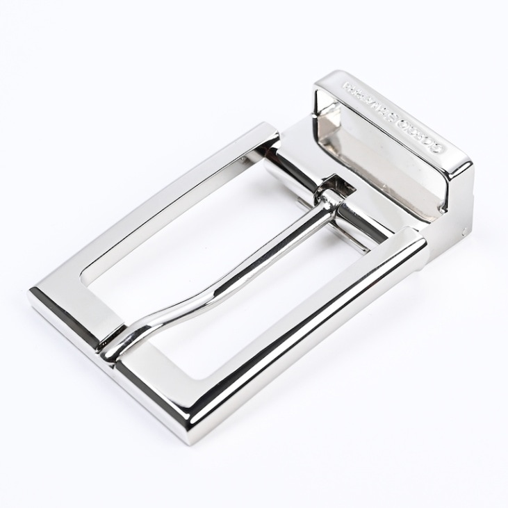 幅3cm用 バックルのみ クリップ式ピンバックル ブラス100% スタンダードモデル FBM9 シルバー