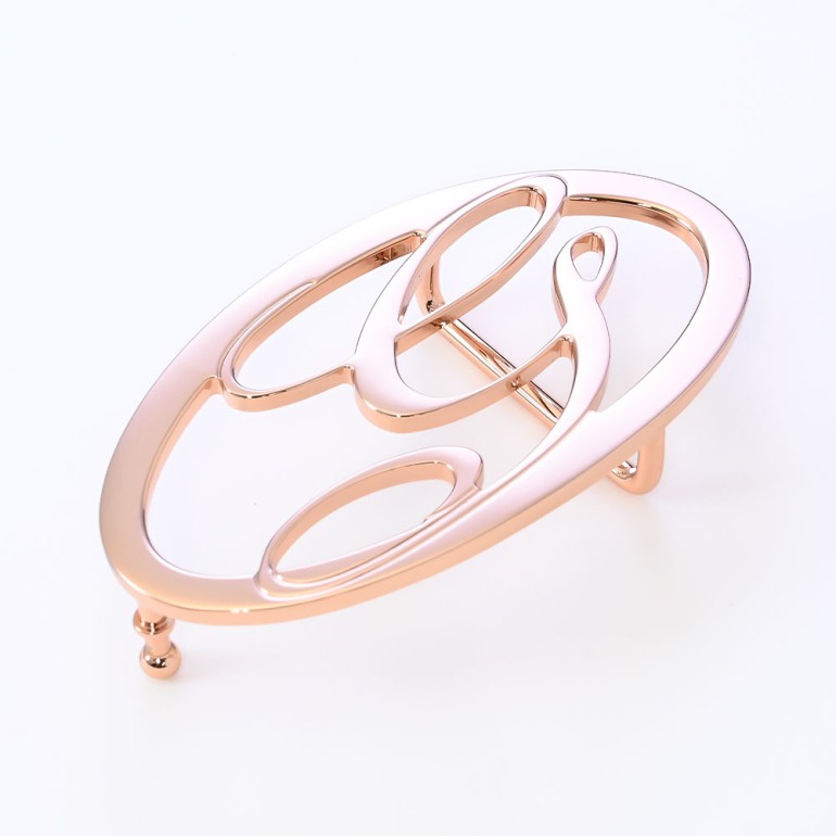 幅3cm用 バックルのみ トップ式バックル Gロゴバックル レディース ブラス100% アルチェ用 FBM GLB2 30 ピンクゴールド