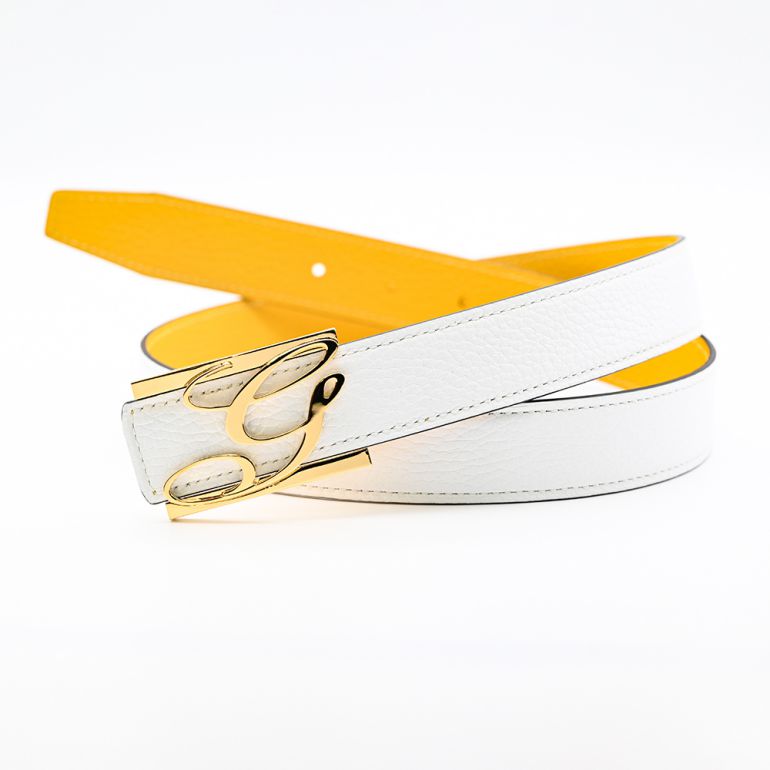 幅3cm用 バックルのみ トップ式バックル Gロゴバックル メンズ レディース ブラス100% アルチェ用 FBM GLB1 30 ゴールド