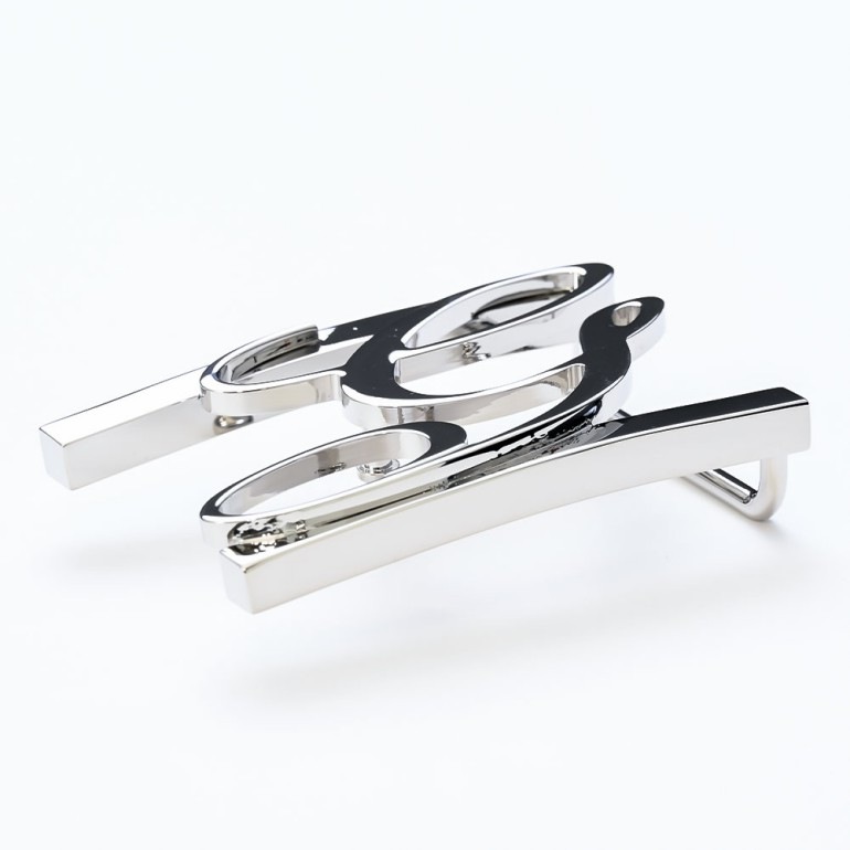 幅3cm用 バックルのみ トップ式バックル Gロゴバックル メンズ レディース ブラス100% アルチェ用 FBM GLB1 30 シルバー