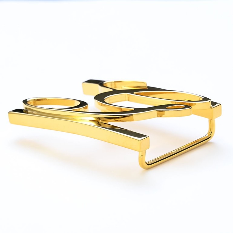 幅3.5cm用 バックルのみ トップ式バックル Gロゴバックル メンズ ブラス100% アルチェ用 FBM GLB1 35 ゴールド