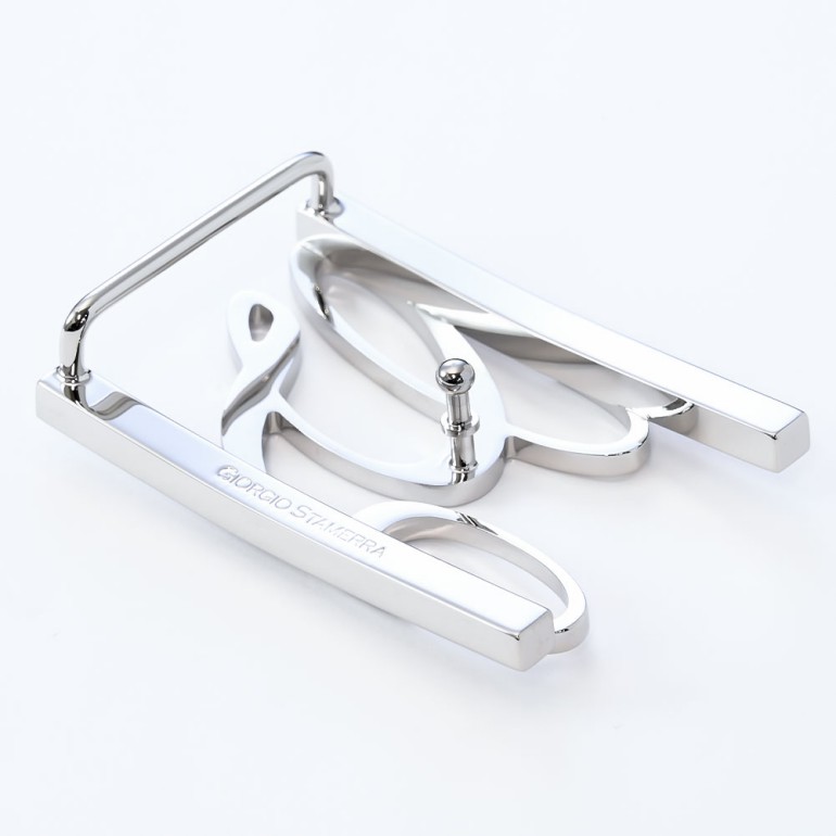 幅3.5cm用 バックルのみ トップ式バックル Gロゴバックル メンズ ブラス100% アルチェ用 FBM GLB1 35 シルバー