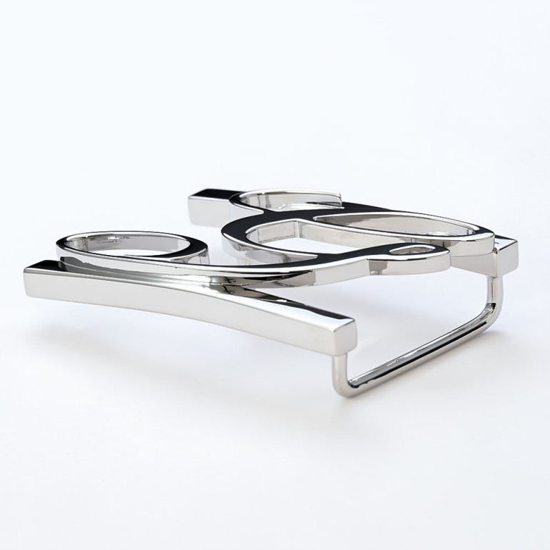 幅3.5cm用 バックルのみ トップ式バックル Gロゴバックル メンズ ブラス100% アルチェ用 FBM GLB1 35 シルバー