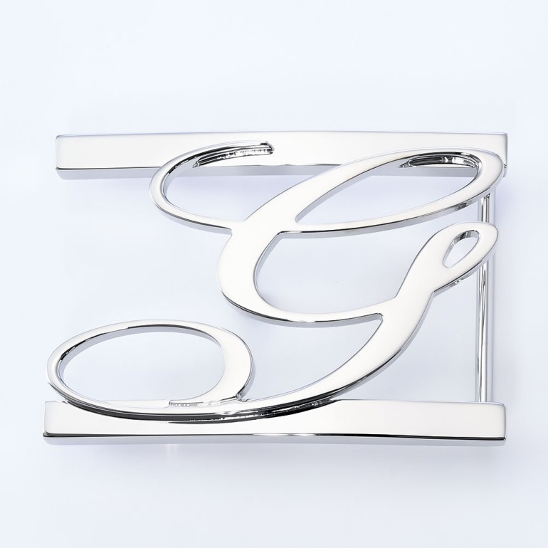 幅3.5cm用 バックルのみ トップ式バックル Gロゴバックル メンズ ブラス100% アルチェ用 FBM GLB1 35 シルバー