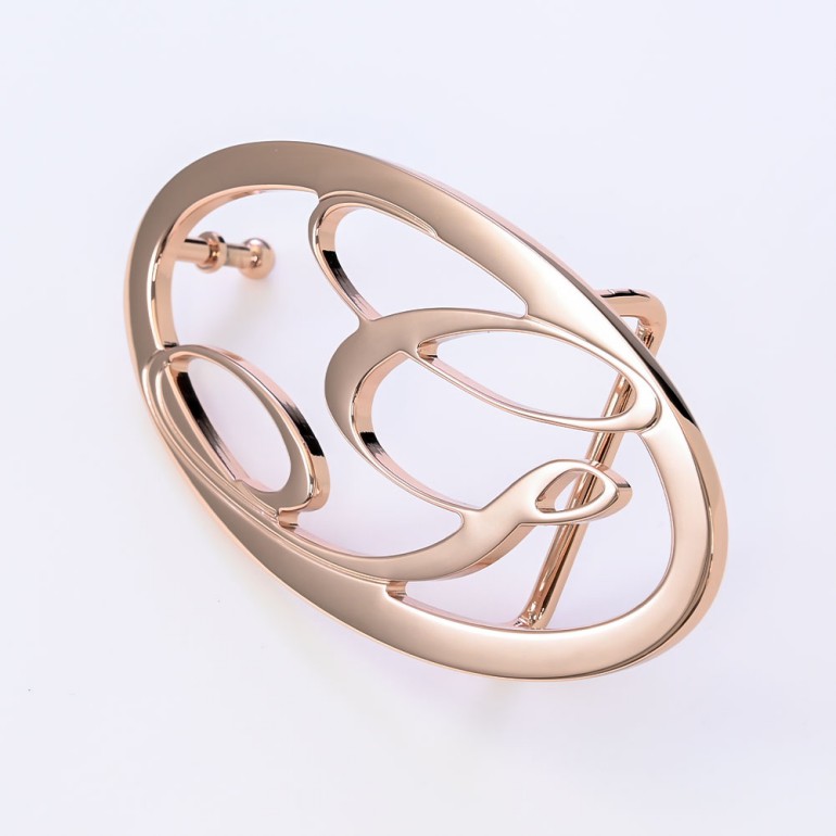 幅3cm用 バックルのみ トップ式バックル Gロゴバックル レディース ブラス100% アルチェ用 FBM GLB2 30 ピンクゴールド