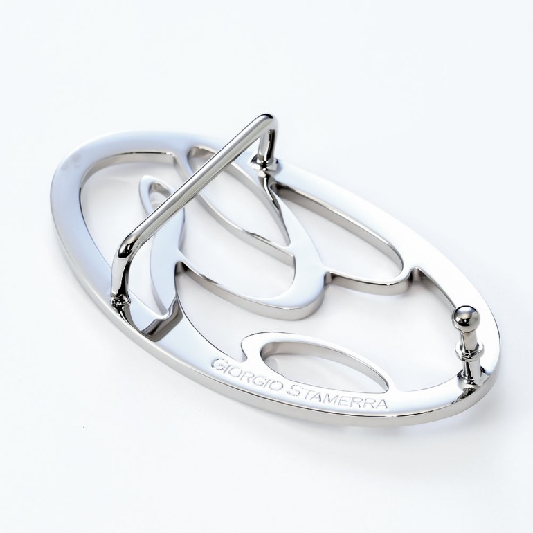 幅3cm用 バックルのみ トップ式バックル Gロゴバックル レディース ブラス100% アルチェ用 FBM GLB2 30 シルバー