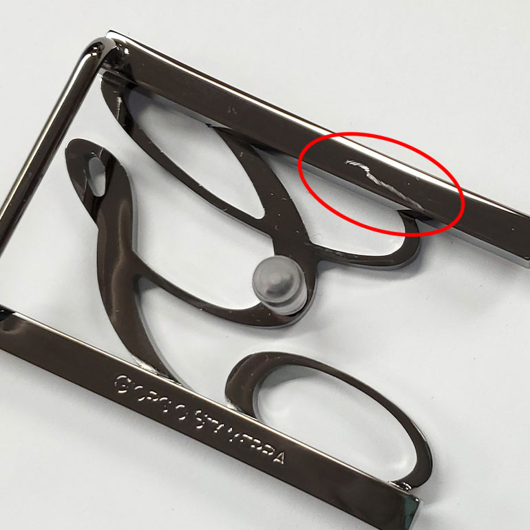 幅3cm用 【アウトレット】 バックルのみ トップ式バックル Gロゴバックル メンズ レディース ブラス100% アルチェ用 FBM GLB1 30 ガンメタル 保証対象外