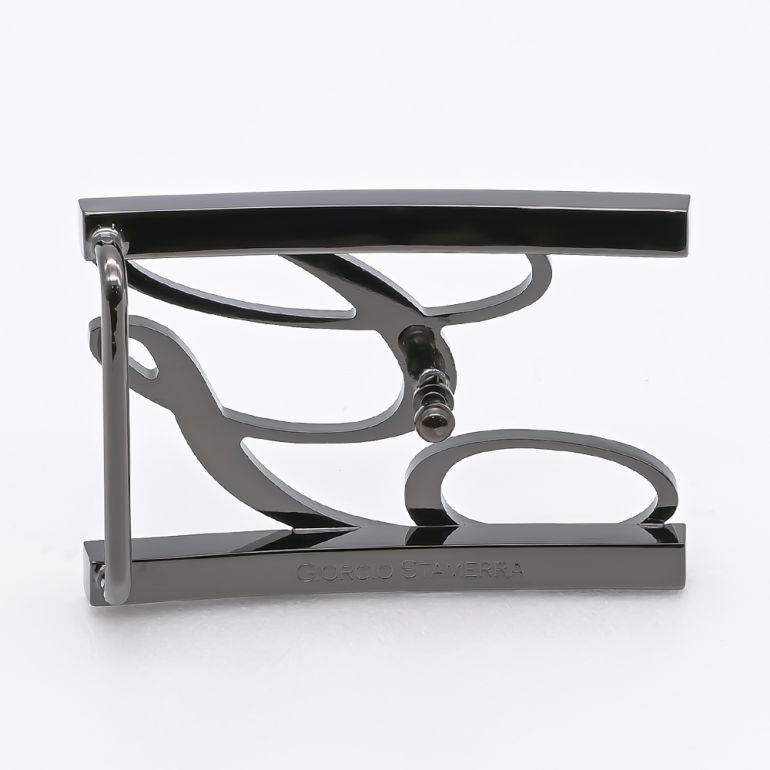 幅3cm用 【アウトレット】 バックルのみ トップ式バックル Gロゴバックル メンズ レディース ブラス100% アルチェ用 FBM GLB1 30 ガンメタル 保証対象外