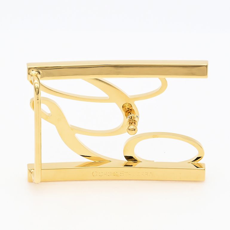 幅3.5cm用 【アウトレット】 バックルのみ トップ式バックル Gロゴバックル メンズ ブラス100% アルチェ用 FBM GLB1 35 ゴールド 保証対象外