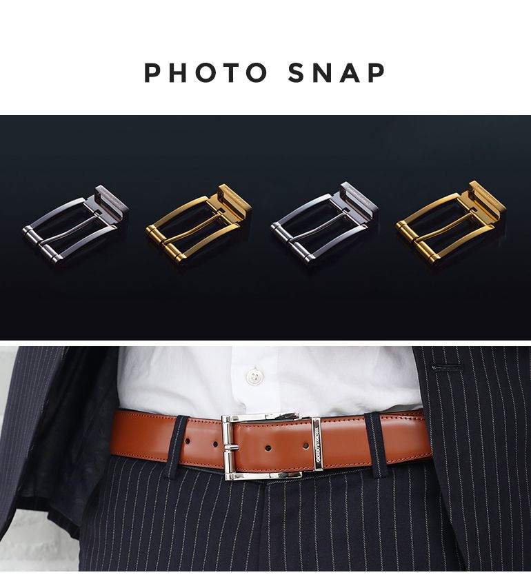幅3cm用 バックルのみ クリップ式ピンバックル ブラス100% 実用新案取得モデル シルバー 裏ロゴモデル