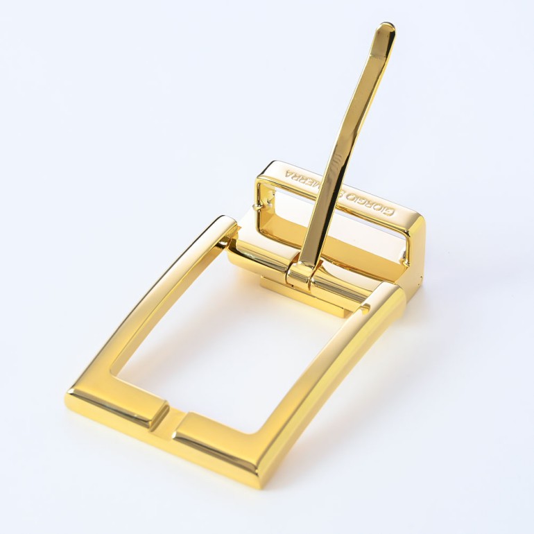 幅3cm用 バックルのみ クリップ式ピンバックル ブラス100% スタンダードモデル ゴールド