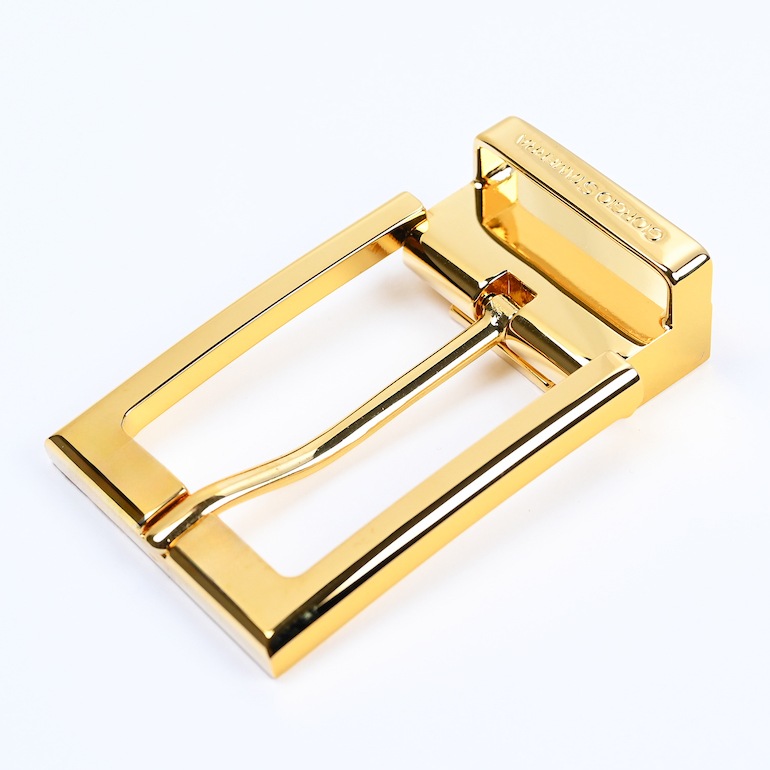 幅3cm用 バックルのみ クリップ式ピンバックル ブラス100% スタンダードモデル ゴールド