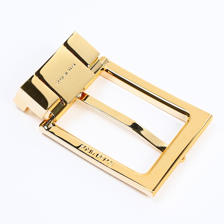 幅3cm用 バックルのみ クリップ式ピンバックル ブラス100% スタンダードモデル ゴールド