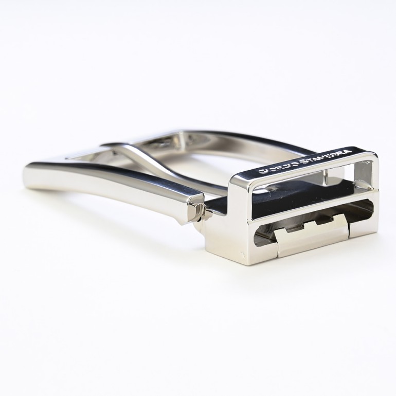 幅3cm用 バックルのみ クリップ式ピンバックル ブラス100% スタンダードモデル FBM9 シルバー