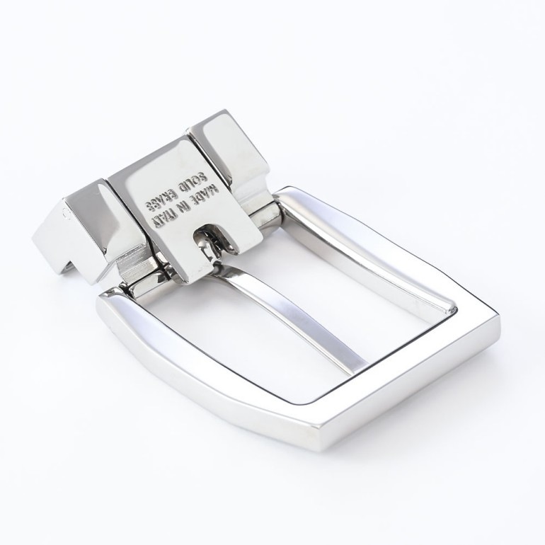 幅3cm用 バックルのみ クリップ式ピンバックル ブラス100% スタンダードモデル FBM7 シルバー