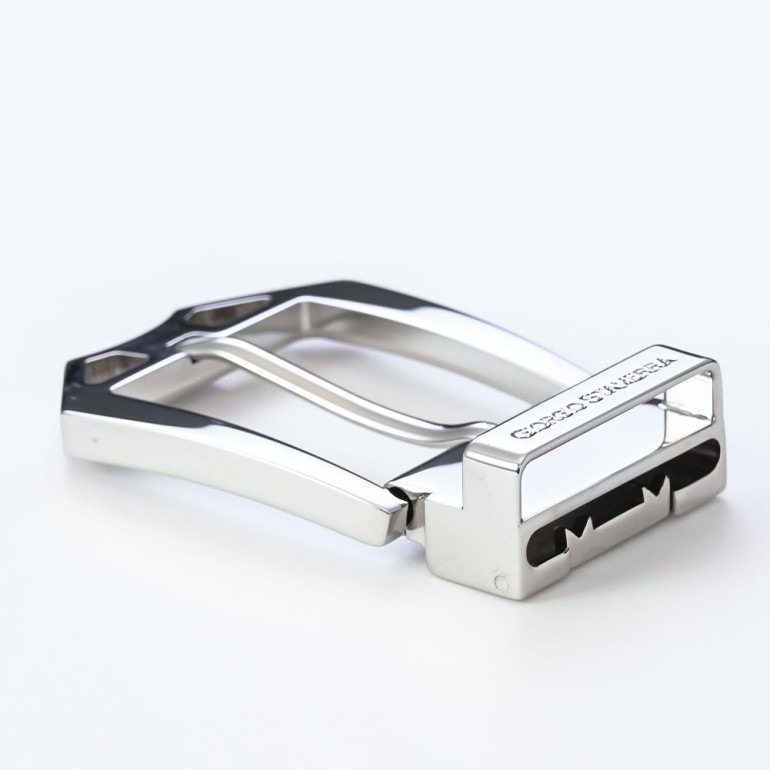 幅3cm用 バックルのみ クリップ式ピンバックル ブラス100% スタンダードモデル FBM1 シルバー