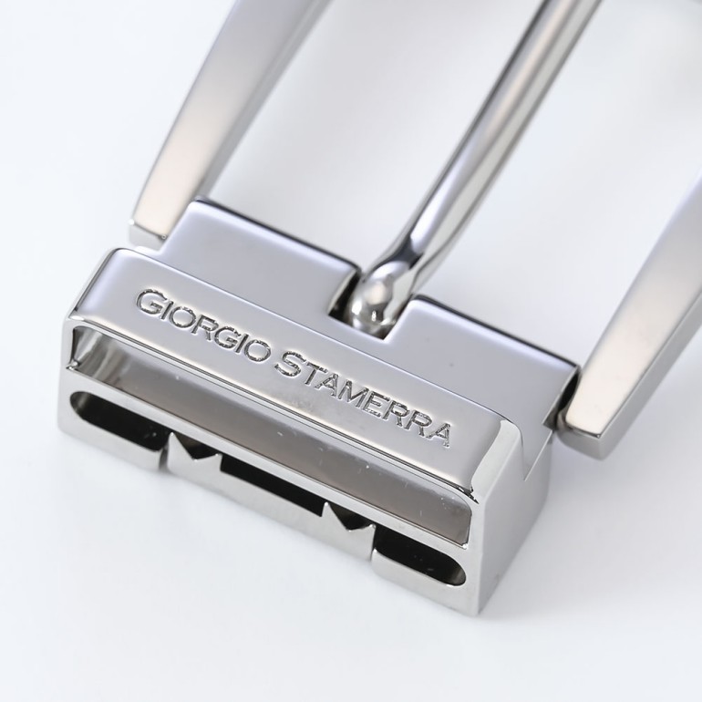 幅3cm用 バックルのみ クリップ式ピンバックル ブラス100% スタンダードモデル FBM1 シルバー